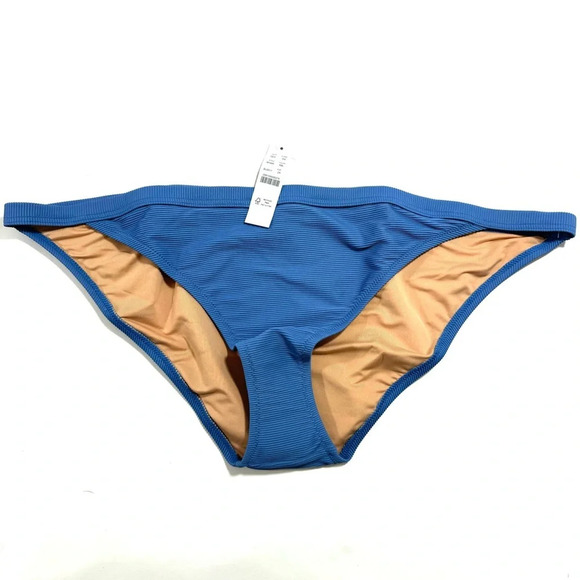 New J Crew Ribbed Trim Hipster Full Coverage Bikini Bottom - Picture 2 of 6